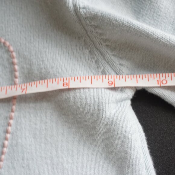 Marks & Spencer Knit Embroidered Bunny Sweater Dress Light Blue Baby Sz 9m - Picture 9 of 9